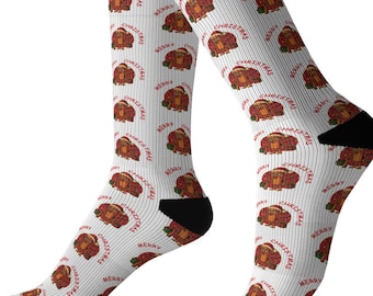 Tung Tung Tung Sahur Socks Italian Brainrot Christmas Socks Gift Funny Brainrot Meme Tung Tung Tung Sahur Christmas Socks Gift Gen Alpha