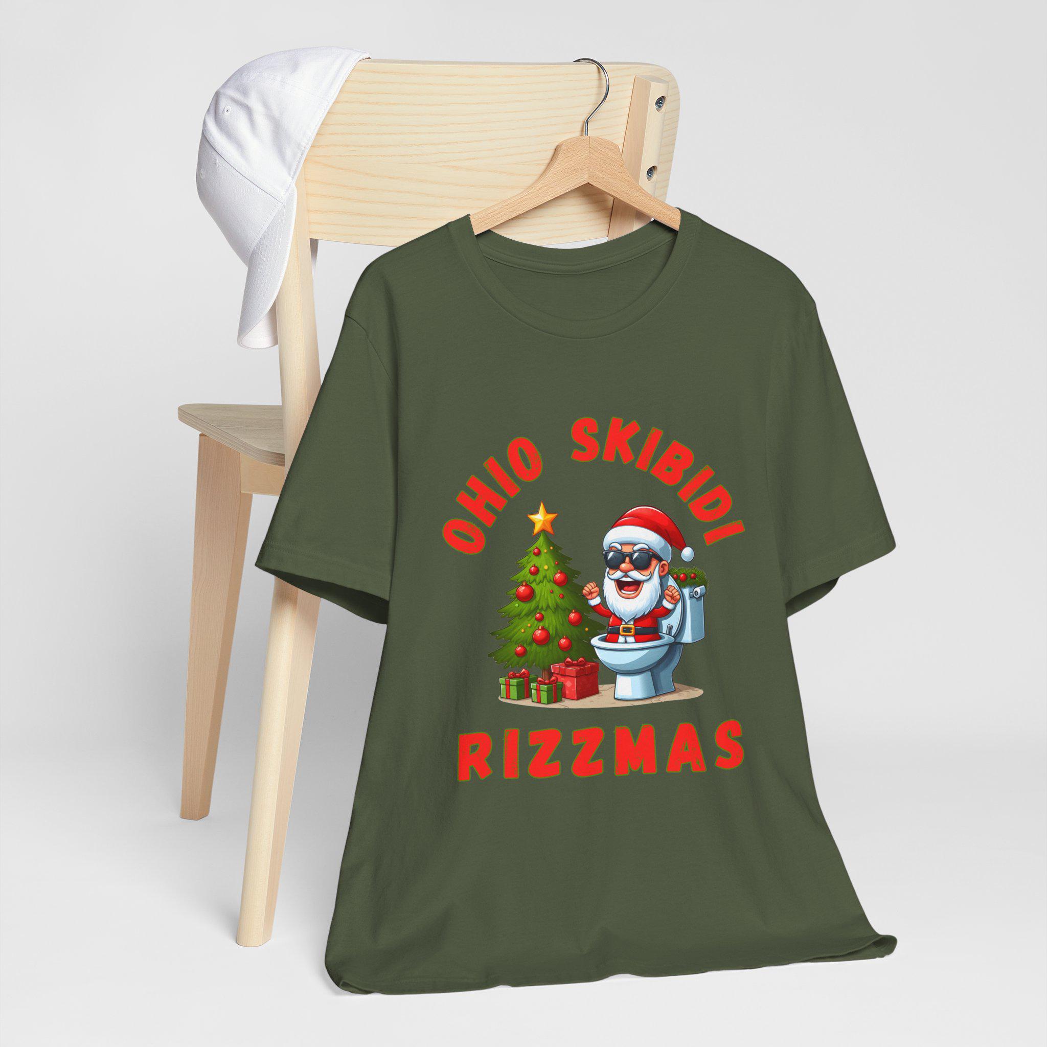 Ohio Skibidi Rizzmas T Shirt Funny Christmas Rizz Shirt Gyatt Rizz ...