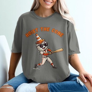 Hoist The Cone T Shirt, Comfort Colors Funny Baseball Hoist The Cone Meme Shirt, Pirates Traffic Cone, Pittsburg Baseball Fan Gift Tee, Baseball Lover