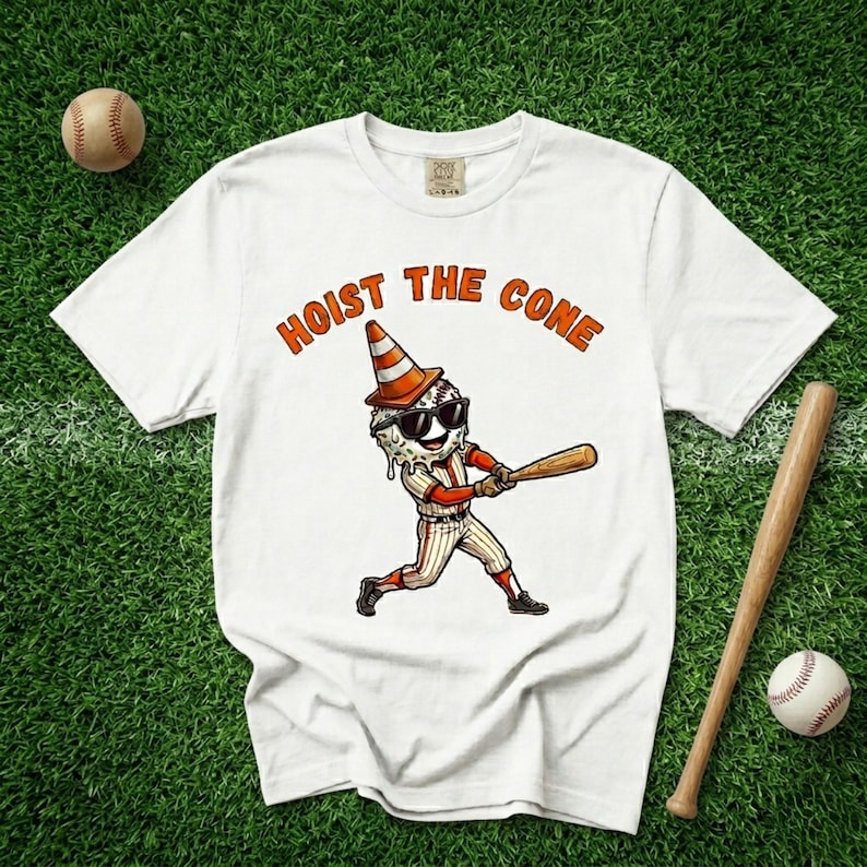 Hoist The Cone T Shirt, Comfort Colors Funny Baseball Hoist The Cone Meme Shirt, Pirates Traffic Cone, Pittsburg Baseball Fan Gift Tee, Baseball Lover