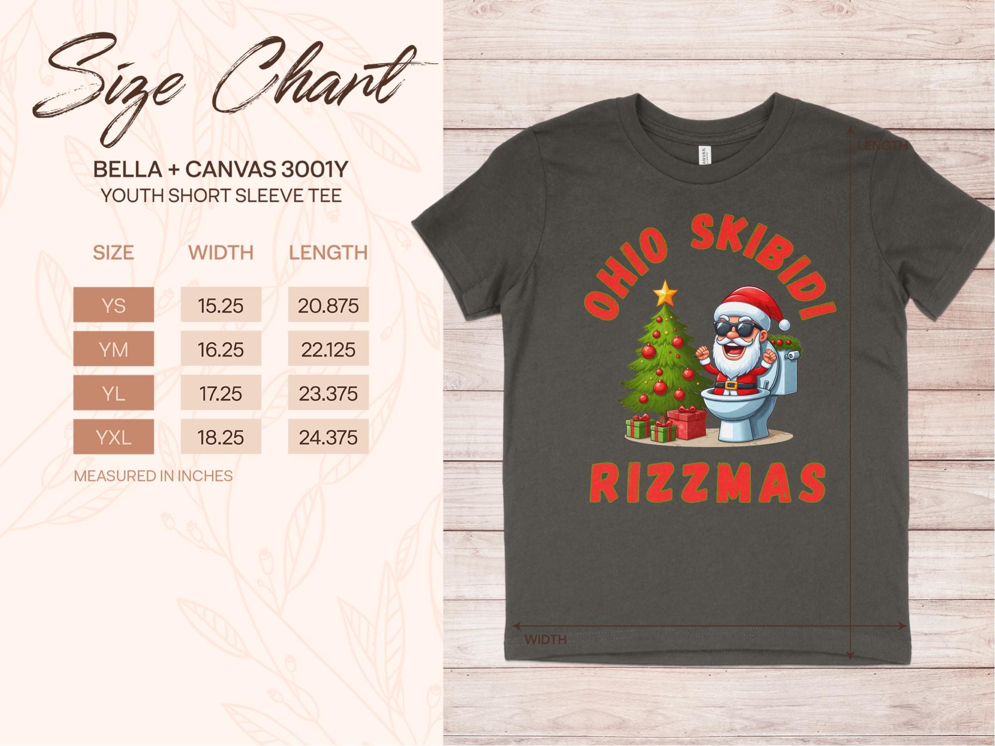 Ohio Skibidi Rizzmas T Shirt Funny Christmas Rizz Shirt Gyatt Rizz ...