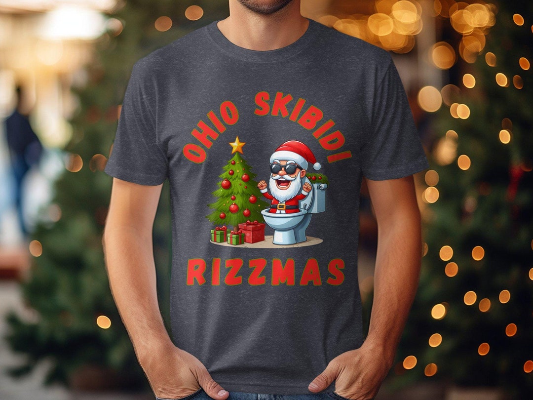 Ohio Skibidi Rizzmas T Shirt Funny Christmas Rizz Shirt Gyatt Rizz ...