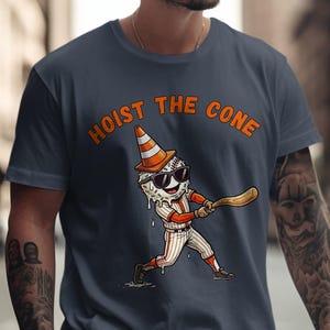 Hoist The Cone T Shirt, Comfort Colors Funny Baseball Hoist The Cone Meme Shirt, Pirates Traffic Cone, Pittsburg Baseball Fan Gift Tee, Baseball Lover