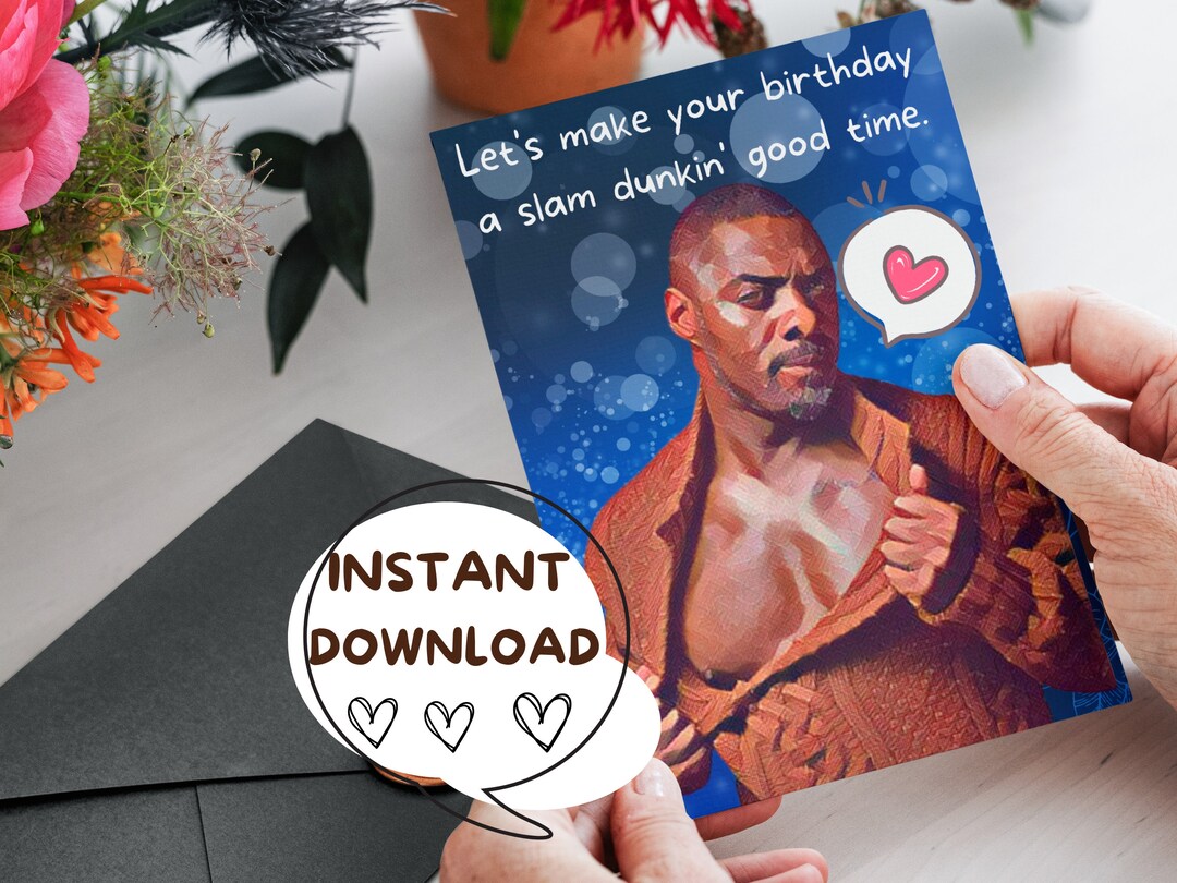 Idris Elba Birthday Card Funny Cheesy Unique Digital - Etsy