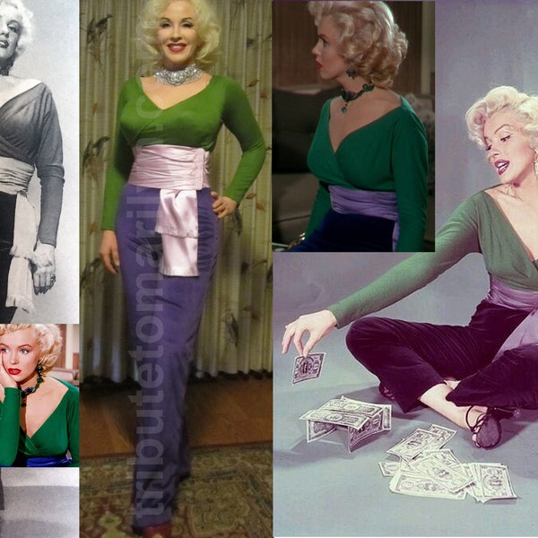 Marilyn Monroe 3 piece outfit from 'Gentlemen Prefer Blondes' Movie, waist approx. 27 - 28"