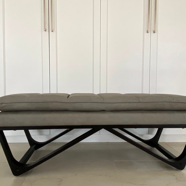 Leather Bench Etsy