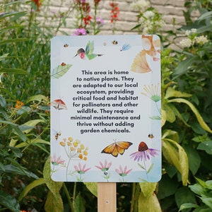 Native Plant Garden Yard Sign