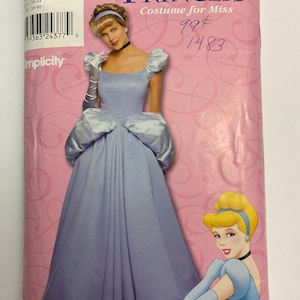 Simplicity Disney Princess Cinderella 0624 Adult Dress Pattern Uncut Size A (8-18)