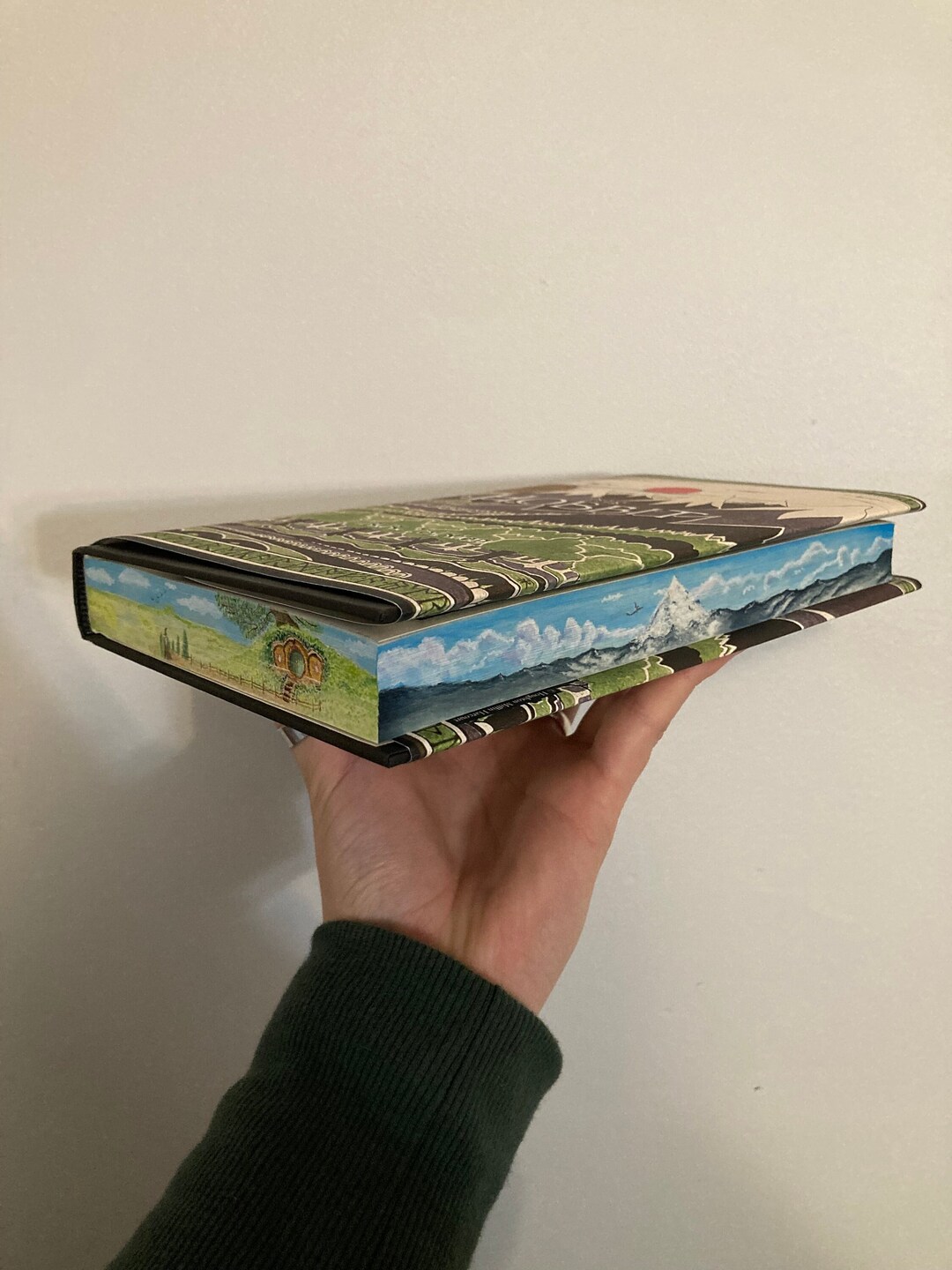 The Hobbit Foreedge Painting the Shire the Lonely Mountain Lake Town