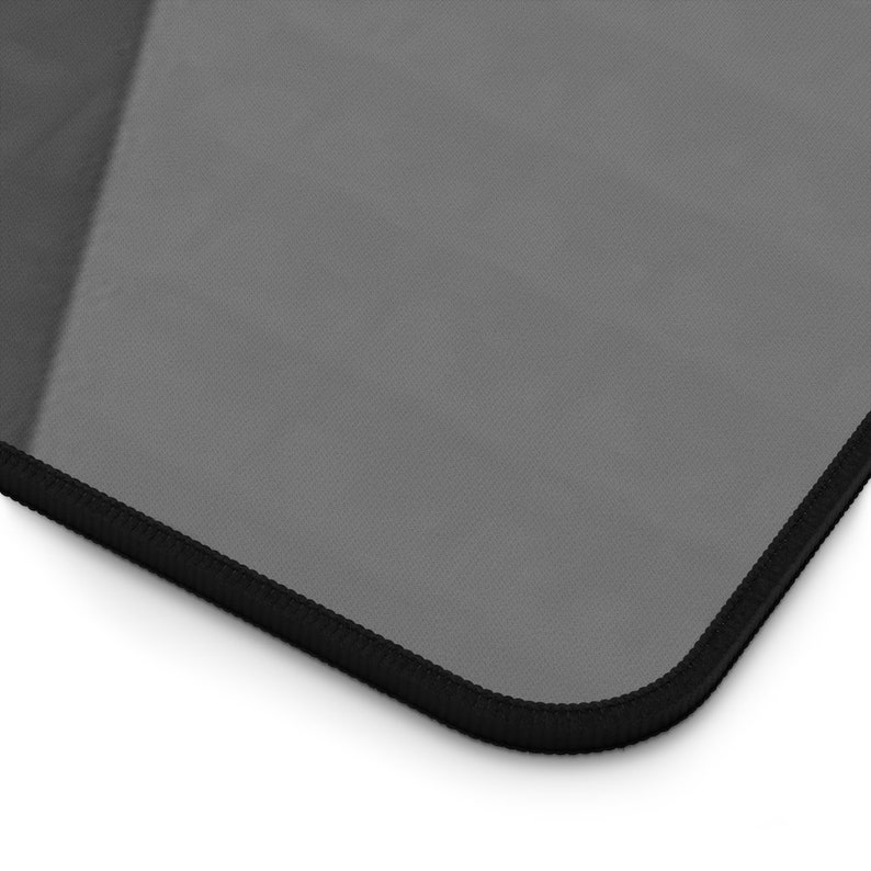 Monochrome Gray Abstract Desk Mat close up