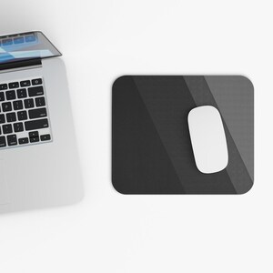 Monochrome Gray Abstract Mouse Pad 8 x 9 inches