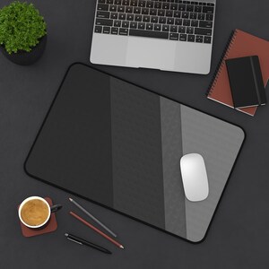 Monochrome Gray Abstract Desk Mat 12 x 18 inches
