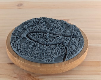 Durham - 3D Printed Resin Model in Wooden Frame