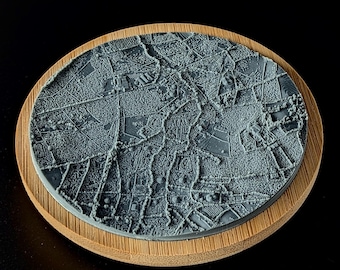 Glastonbury Festival Model: 3D Printed Resin in Wooden Frame