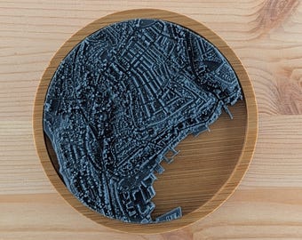 Falmouth - 3D Printed Resin Model in Wooden Frame