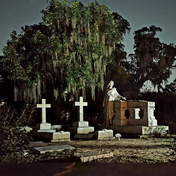 Bonaventure Cemetery at Dusk-Original Wall Art-Digital Download