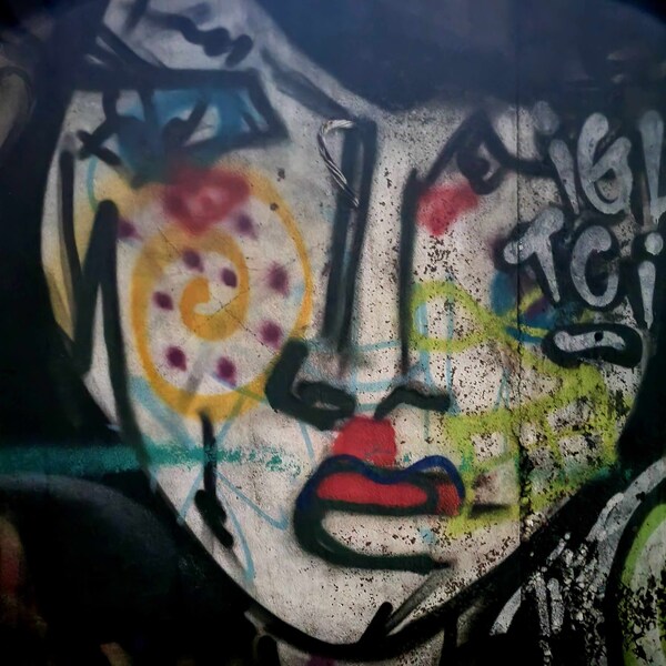 Spiral Girl-Colorful Graffiti Art @ the Abandoned Donner's Pass Train Tunnels-Original Photo-Wall Art-Instant Digital Download