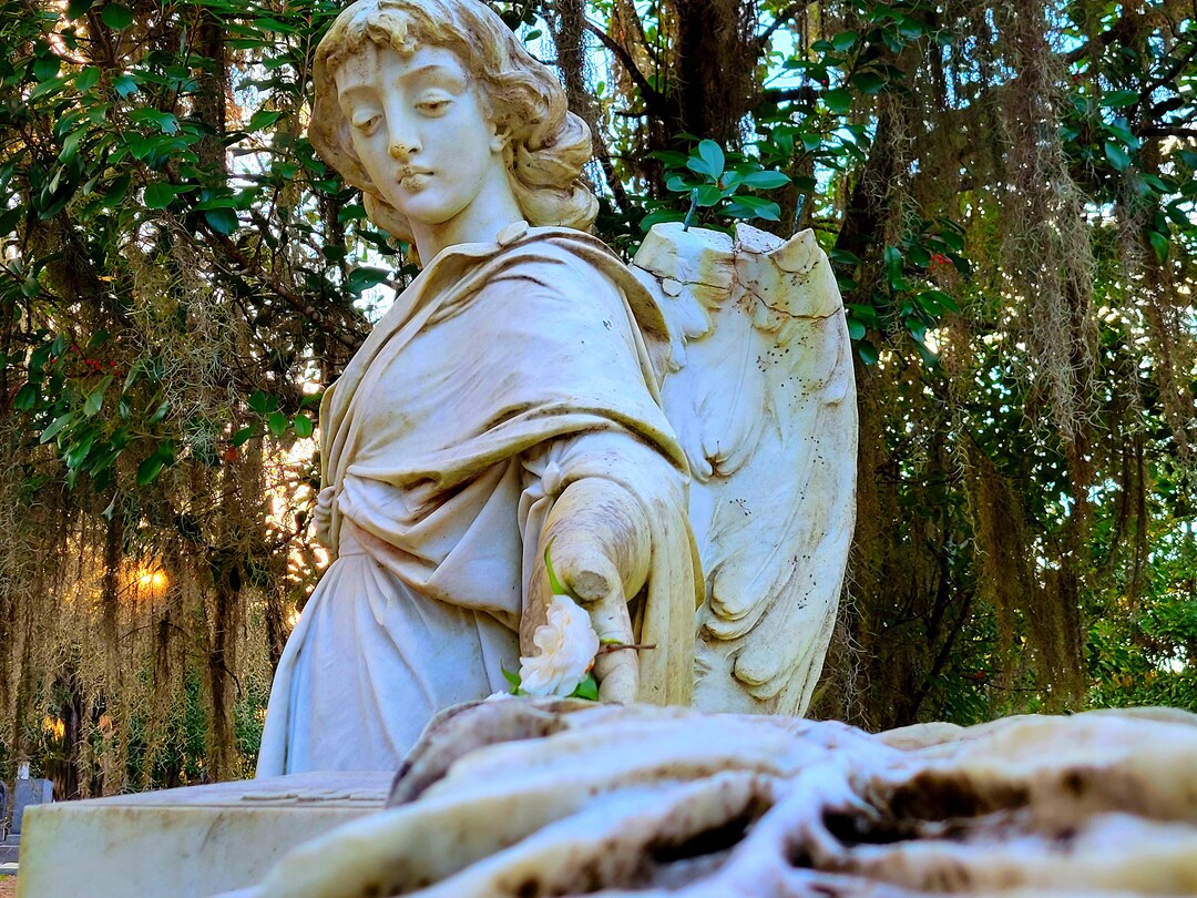 Angel Statue Bonaventure Cemeteryoriginal Art Photographyinstant