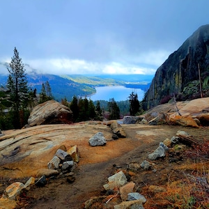 View of Donner Lake from the Summit of Old Donner&#39;s Pass-California-Sierra Nevada&#39;s-Original Photo-Instant Digital Download-Print Instantly