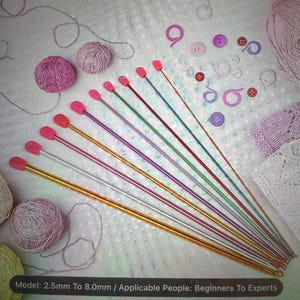 14” Long Tunisian Afghan Crochet Hook Set
