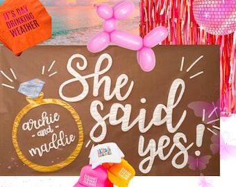 Custom Hand-Painted Kraft Paper Banner, Party Decor
