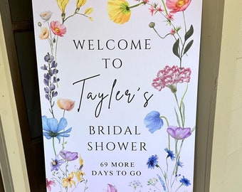 Custom Welcome Sign Sticker | Event, Shower, Birthday (20x30")