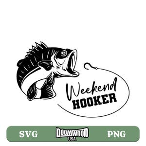 Weekend Hooker Svg Png Divertente Pesca Svg Png