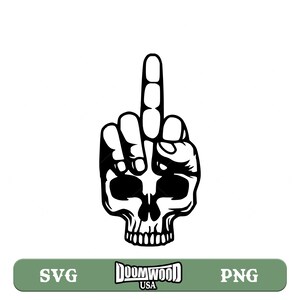 Finger Skull SVG PNG
