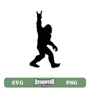 Rock On Sasquatch Svg Png Bigfoot Yeti Svg