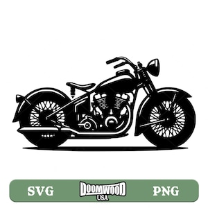Bobber Bobber Svg PNG avec vue latérale sur la moto