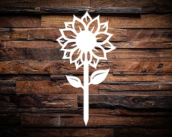 Sunflower Yard Stake DXF SVG