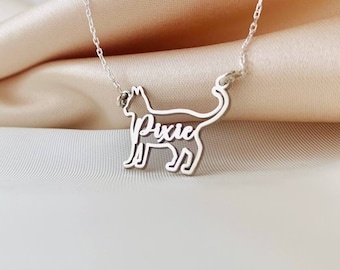 Cat necklace, Custom cat necklace,Cat jewelry for woman,Cat necklaces for woman,Cat pendant,Personalized cat necklace,Cat necklace with name