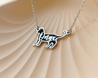 Cat Necklace, cat necklaces for woman, cat memorial necklace, custom cat necklace, black cat necklace, cat pendant, animal pet memorial gift