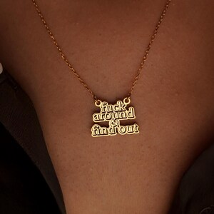 Custom Text  Quote Engraved Necklace