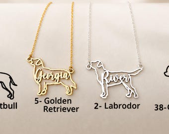 Collier personnalisé avec le nom de votre chien, bijou personnalisé avec son nom, cadeau souvenir pour une maîtresse de chien.