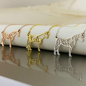 Horse Name Necklace, Personalized Horse Name Necklace Horse Necklace for Woman,  Horse Memorial Necklace, Horse Memorial Gift, Horse Jewelry
