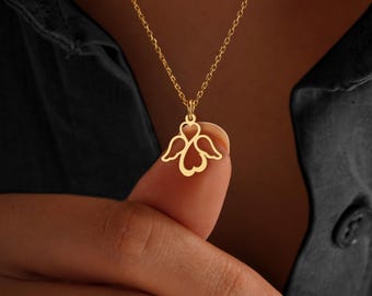 Angel Necklace • Guardian Angel Pendant • Spiritual Protection Jewelry • Dainty Angel Wings Necklace for Women