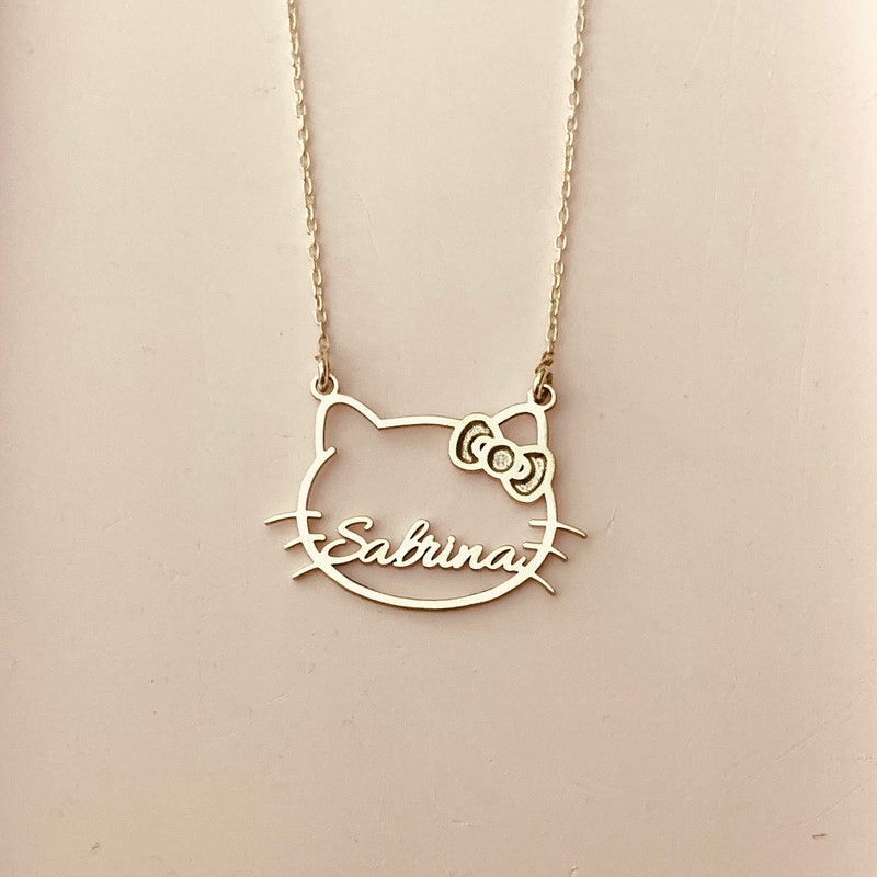 Hello Flower Necklace Etsy