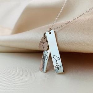 Personalized Necklace for Family - Mom Engraved Name Necklace - Name Necklace Multiple Kids Names for Mom - Gift for Mom - Birthday Gift