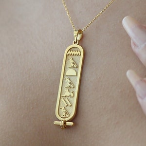 Ancient Egyptian Hieroglyphic Name Necklace 925 Sterling Silver, Personalised Necklace , Custom Name Jewellery , Personalised Gift