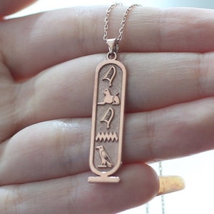 Ancient Egyptian Hieroglyphic Name Necklace 925 Sterling Silver, Personalised Necklace , Custom Name Jewellery , Personalised Gift