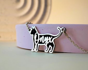 Cat Necklace, Cat necklace for woman, Pet necklace, Cat memorial gift, Custom cat necklace, Cat name necklace, Cat memorial name necklace