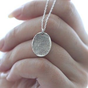 Sterling Silver Fingerprint Necklace, Personalised Necklace, Personalised Gift, Gift For Her, Fingerprint Jewelry, Gift For Mom