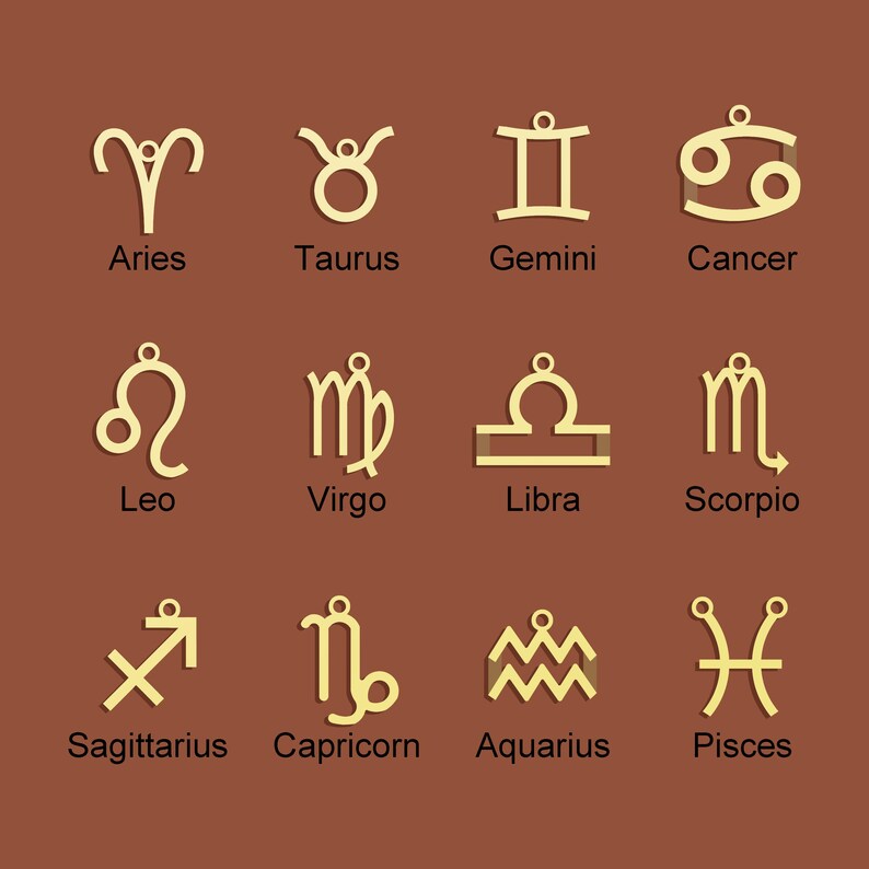 Personligt horoskophalsband, stjärnteckenshalsband, astrologihalsband, skytthalsband, stenbockshalsband, vattumannen, fiskarna, väduren bild 4