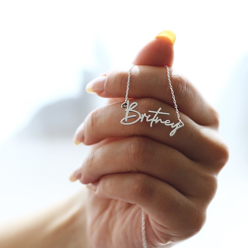 Personalized Name Necklace 925 Sterling Silver - Custom Name Jewelry - Gift For Moms - Gift for Her - Personalized Necklace