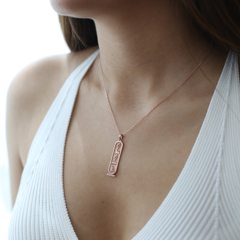 Ancient Egyptian Hieroglyphic Name Necklace 925 Sterling Silver, Personalised Necklace , Custom Name Jewellery , Personalised Gift