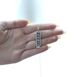 Ancient Egyptian Hieroglyphic Name Necklace 925 Sterling Silver, Personalised Necklace , Custom Name Jewellery , Personalised Gift