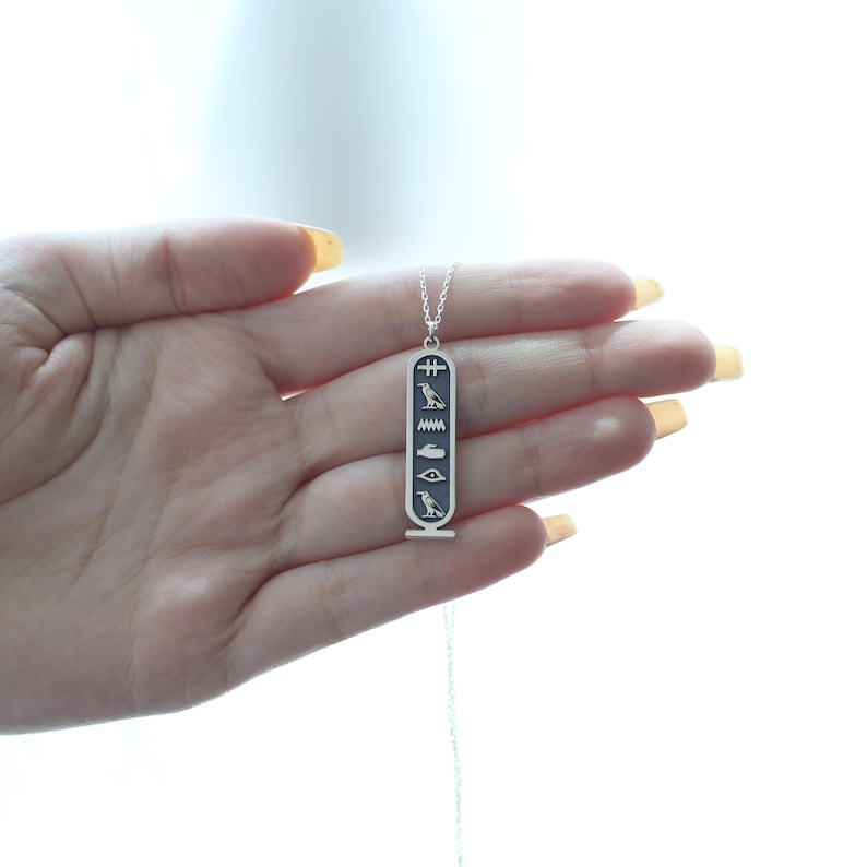 Ancient Egyptian Hieroglyphic Name Necklace 925 Sterling Silver, Personalised Necklace , Custom Name Jewellery , Personalised Gift