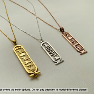 Ancient Egyptian Hieroglyphic Name Necklace 925 Sterling Silver Color Options, Ancient Egyptian Hieroglyphic Name Necklace 925 Sterling Silver, Personalised Necklace , Custom Name Jewellery , Personalised Gift