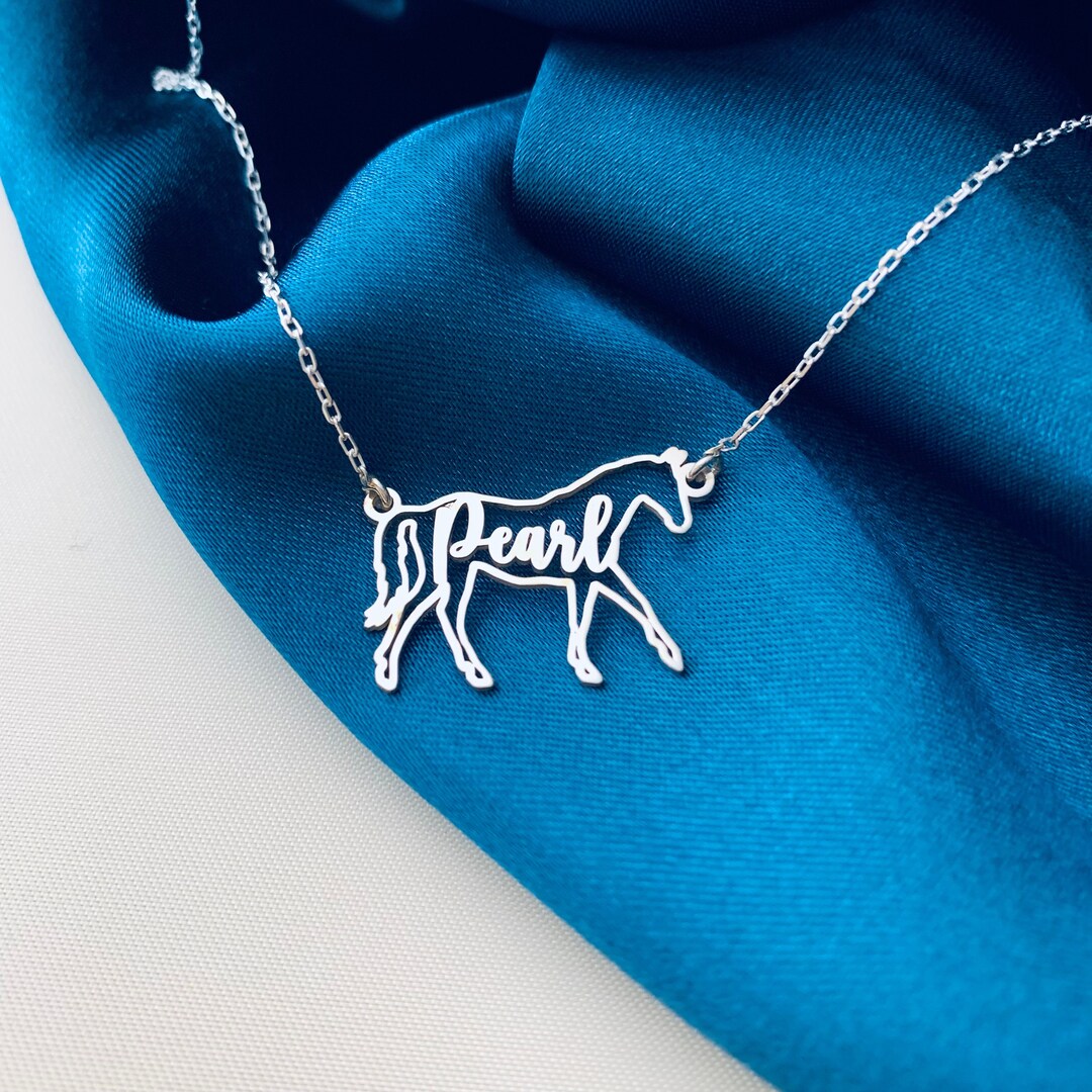 Horse Necklace, Horse Necklace for Woman, Personalized Horse Name